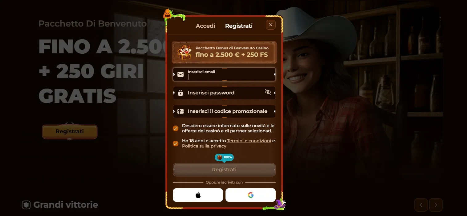 rodeoslot casino registrazione